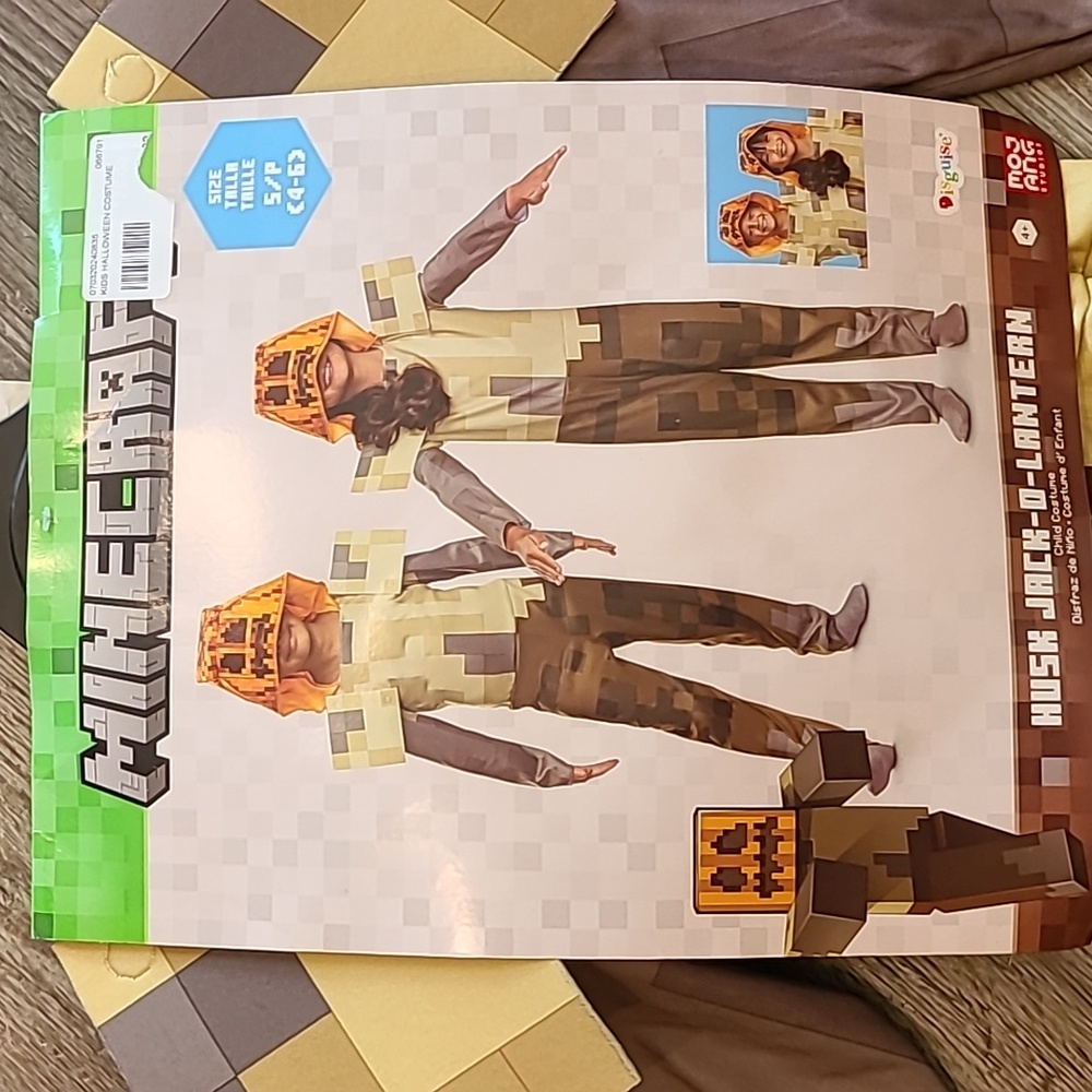 Disguise Minecraft Husk Jack O Lantern Costume Size Small 4-6 - Picture 2 of 6